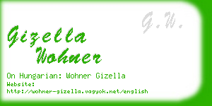 gizella wohner business card
